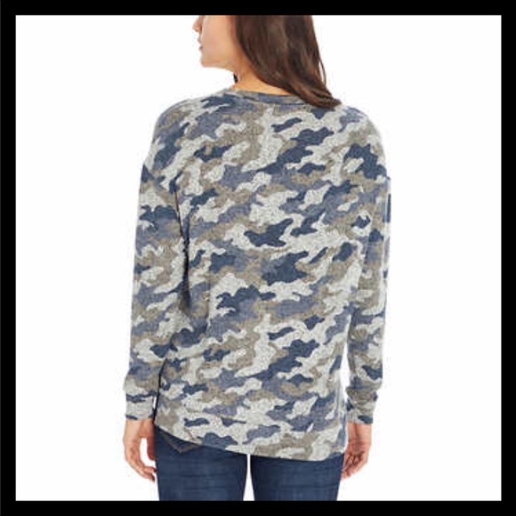 THREE DOTS Cozy Crewneck Tunic 
Camouflage - Picture 8 of 10